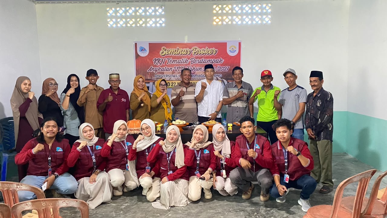 KKN UNIPRIMA POSKO 22 KELURAHAN BENTENG GELAR SEMINAR PROGRAM KERJA 